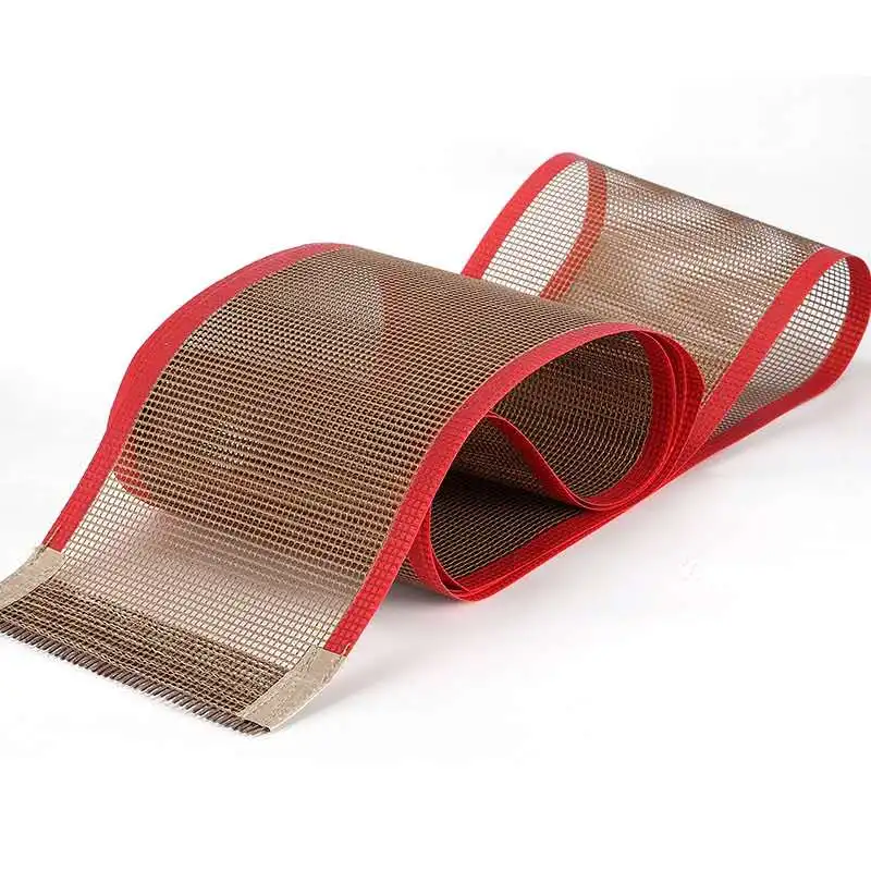 PTFE Coated Open Mesh Conveyor Belt For Textiles Dryers in 4*4mm Mesh Size