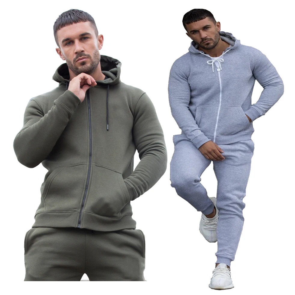 PIT-335 Mens Sportswear Sets Autumn Winter Hooded Thick Male Casual Tracksuit Men 2 Piece Sweatshirt Sweat pant tracksuit