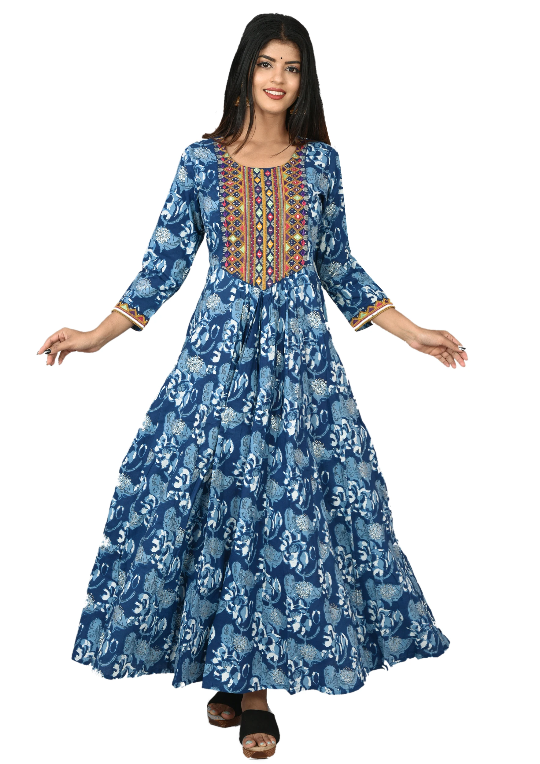 Handmade Cotton New Design Floral Printed Women Kurtis Party Wear Ethnic Office Wear Dress Kurtis