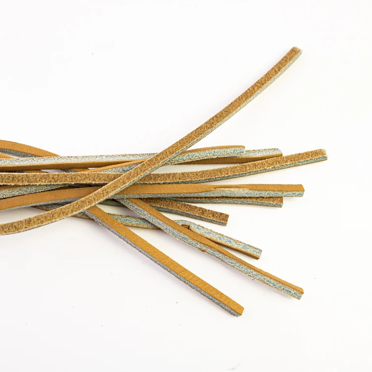 Free Sample Wholesale Custom Size Pure Genuine Cowhide leather laces for shoes