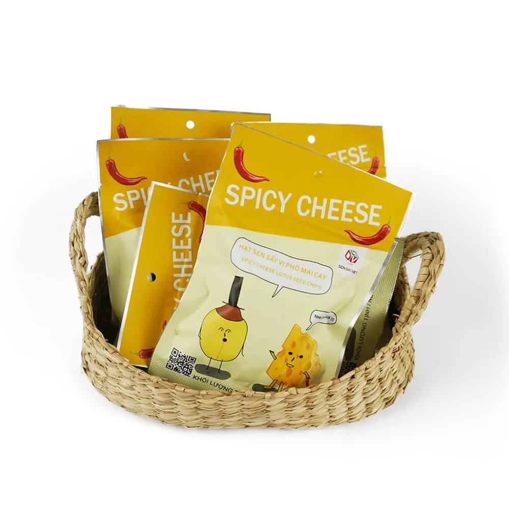 Пакет жареные органические закуски острые семена сыра лотоса из Вьетнама упаковка вкусная приправа 25 грамм вес нетто