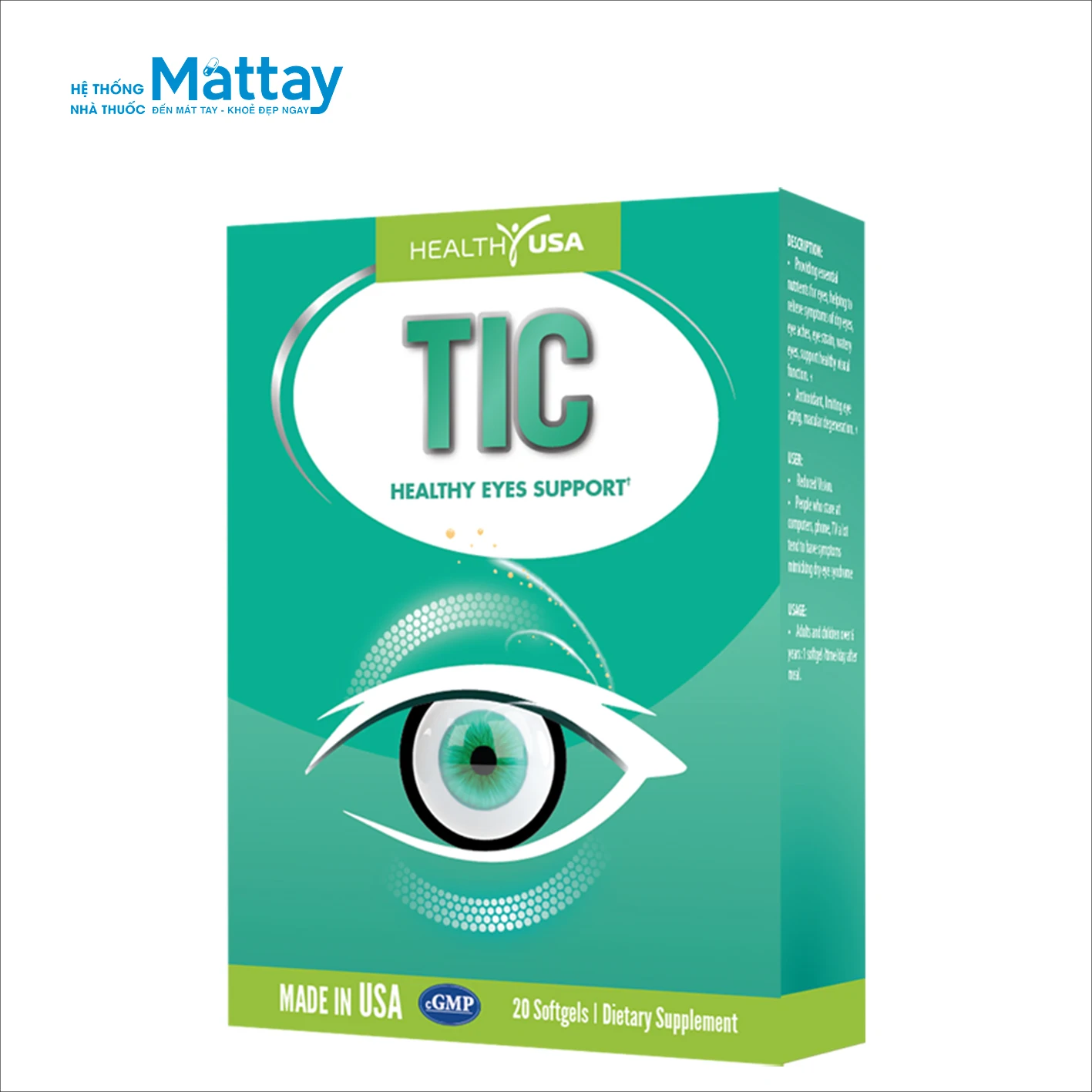
HEALTHY USA TIC Healthy Eye Support Support (Healthy Eye Function with Herbs and Antioxidants) 