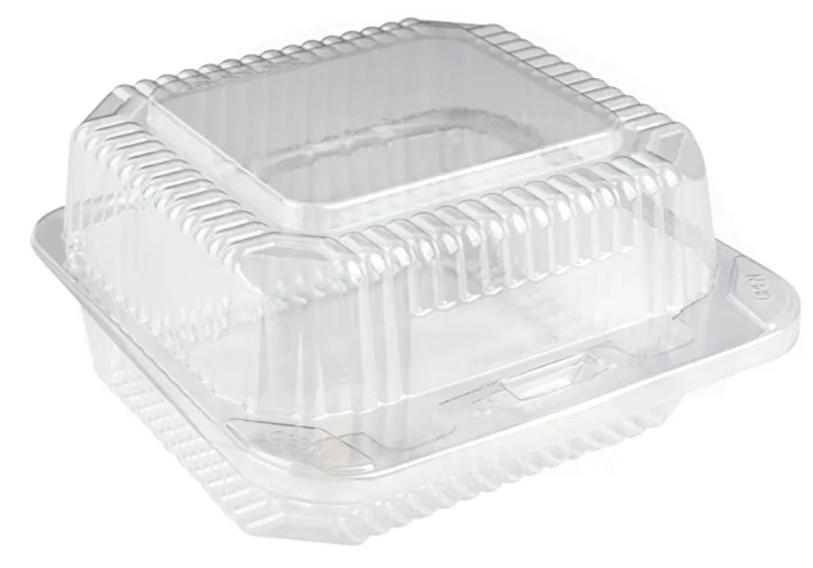 Контейнер пищевой одноразовый прозрачный на петлях раскладной 5 дюймов в длину x ширину 2 75 дюйма Глубина коробка для выноса