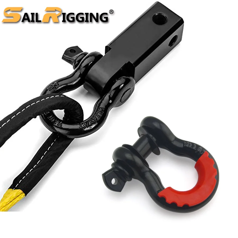 
4.75 Ton US Type G209 High Polished Colorful Painted Hitch Receiver Towing winch Shackle D Ring Bow Shackle 