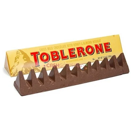 Toblerone Swiss Dark Chocolate with Honey & Almond Nougat (100g)
