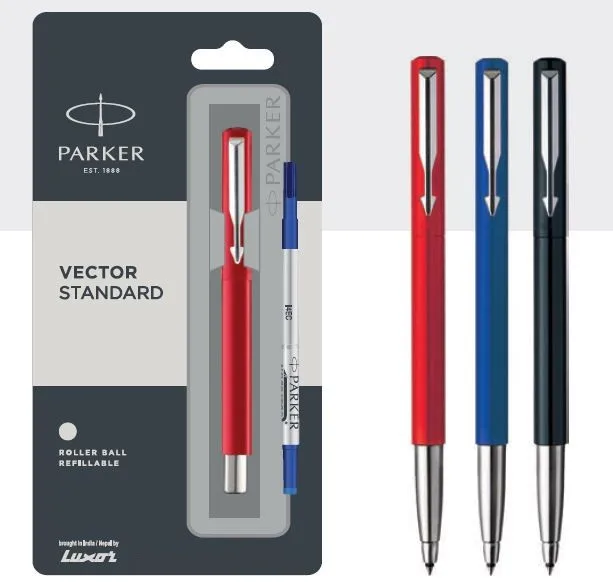 Шариковая ручка parker векторная стандартная стальная синяя Глянцевая Шариковая ручка parker с пользовательским логотипом