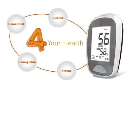 4 in 1 Monitoring System : Glucose, Ketone, Hemoglobin, Hematocrit, Blood Glucose Meter With API, Glucometer SIFGLUCO-5.1