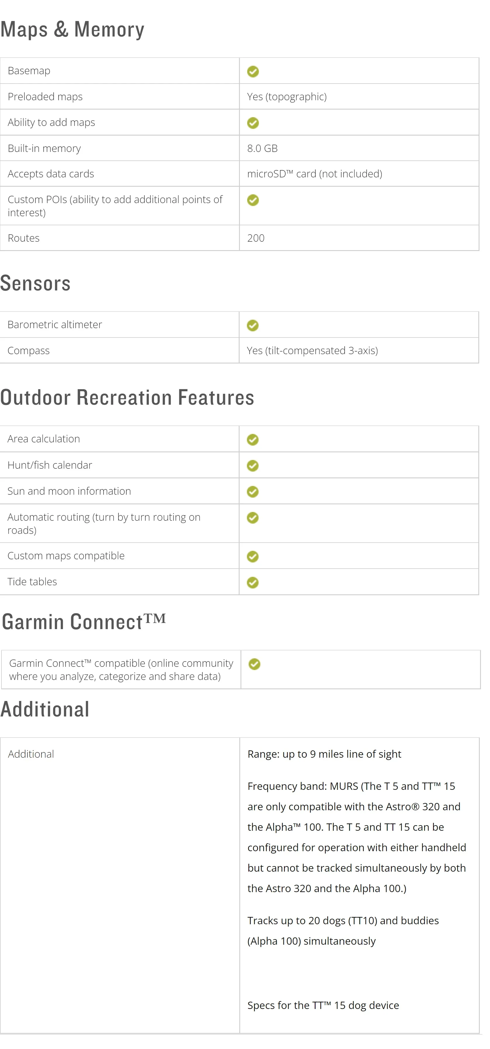GARMIN ALPHA 100 HANDHELD AND TT 15 DOG DEVICE 010-01041-51
