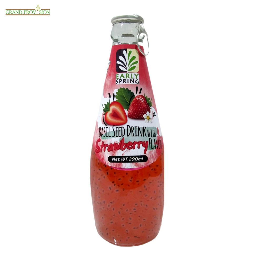 290 мл напиток из семян базилика с клубничным вкусом фруктовый напиток экспорт из Таиланда