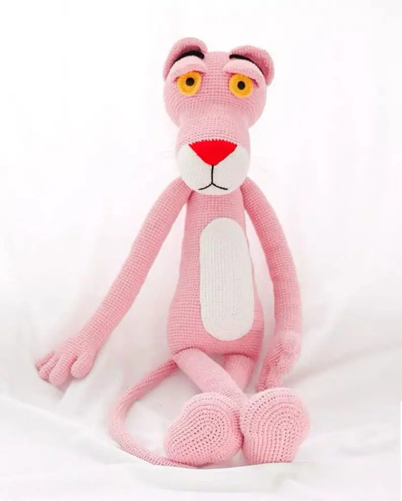 
Amigurumi baby playpens big pink panther crochet toy for kids 