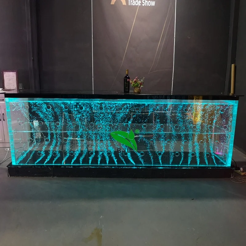 Commercial furniture night club led water bubble bar wine table counter