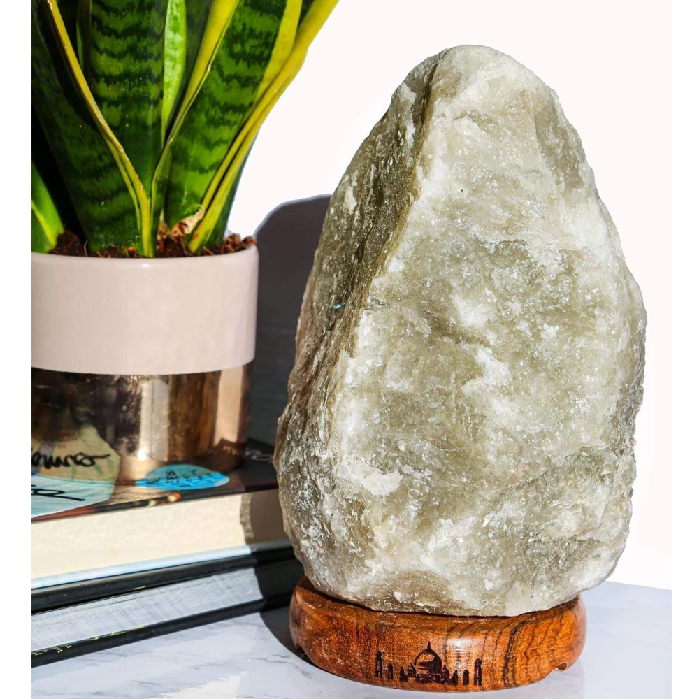 Grey Light 84 Trace Organic Material Of Minerals Crystals With 15w Bulbs Himalayan Salt Lamp BY IMPEX PAKISTAN