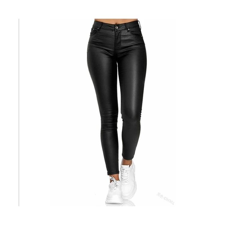 
new slim fit size custom made fashion women leather pants wholesale customized women leather wear 
