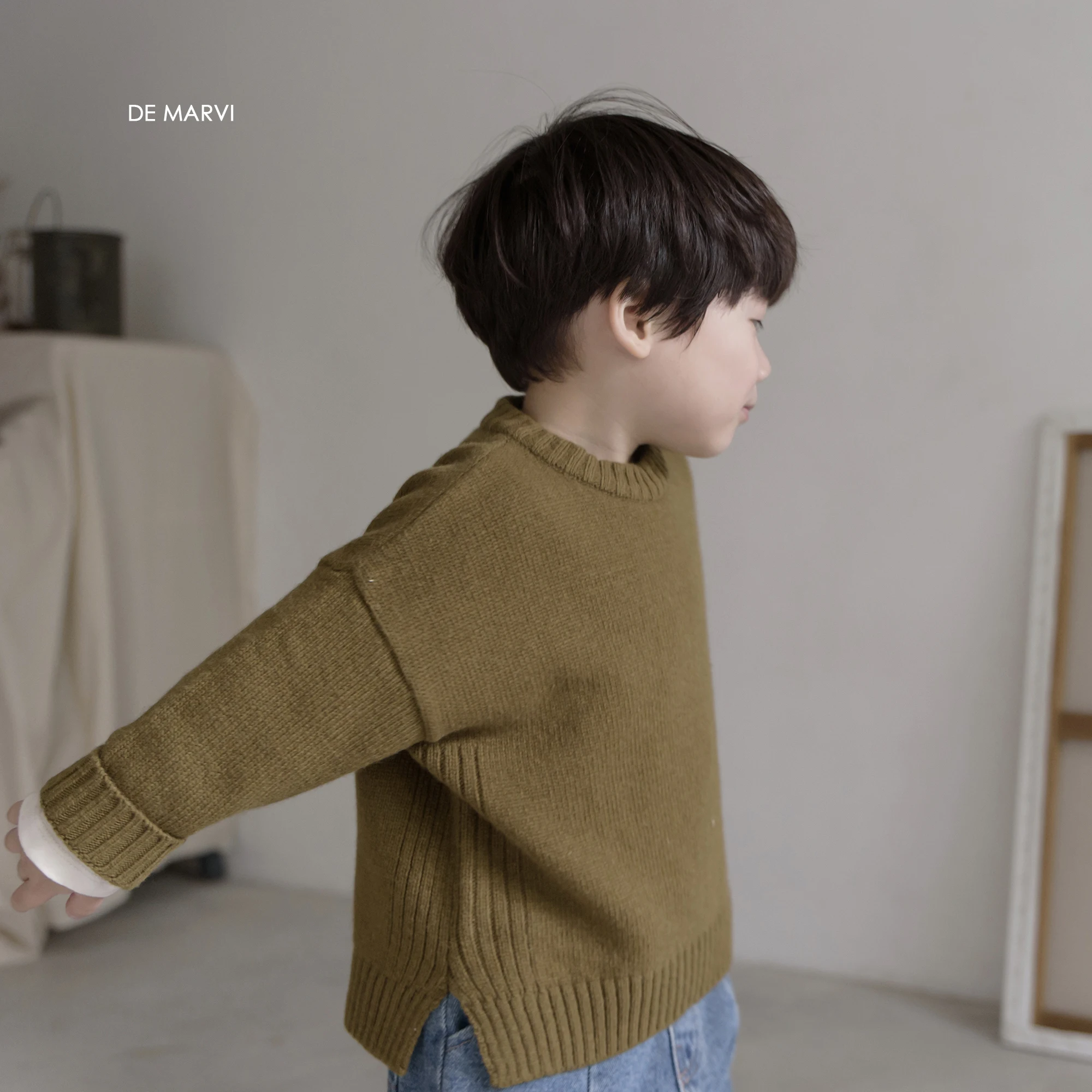 DE MARVI Baby Children Cashmere Pullover Wool Knit Sweater Kids Toddler Winter Clothes OEM Wholesale MADE IN KOREA