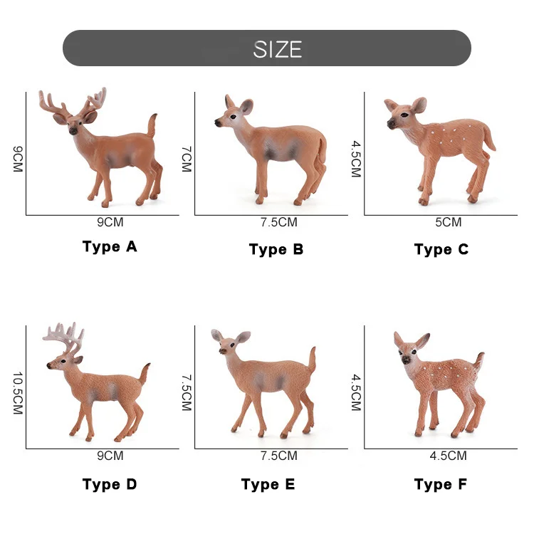 Hot sale Table Decoration Woodland Figurines Toy Hollowl  White-Tailed Buck Toy Wild Forest Animal Mode