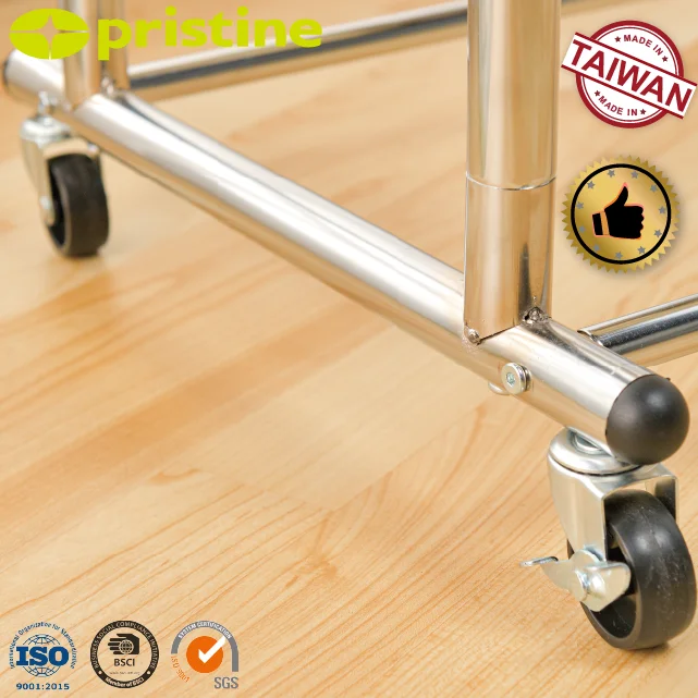 OEM eBay Organizer factory manufacturer Home housewares storage double metal hanging clothes display racks with extendable bar