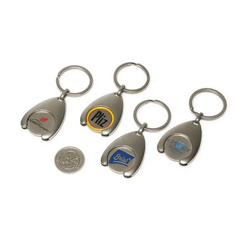 metal coin holder keychain