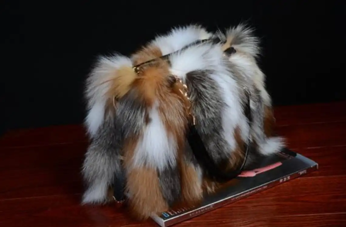  Сумка из натурального Лисьего меха сумка