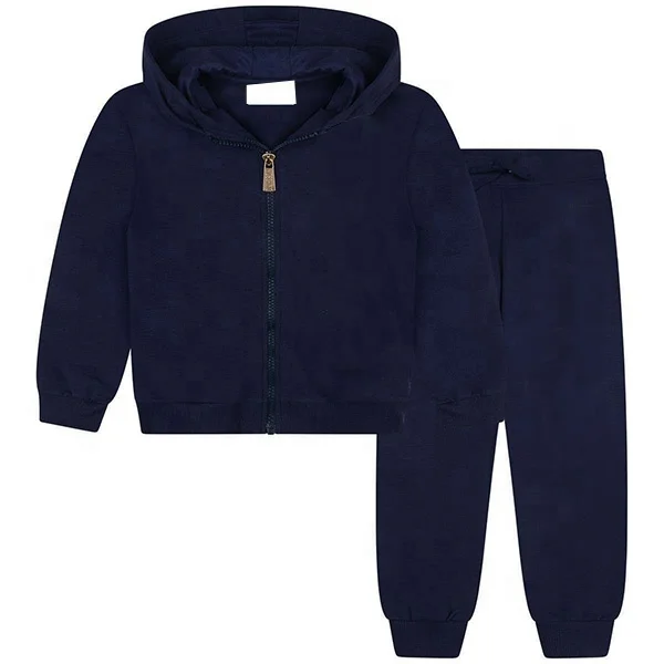 Wholesale Boys Girls children zip up sweats tracksuits custom blank sweatsuit sets two pieces teenage kids track suits