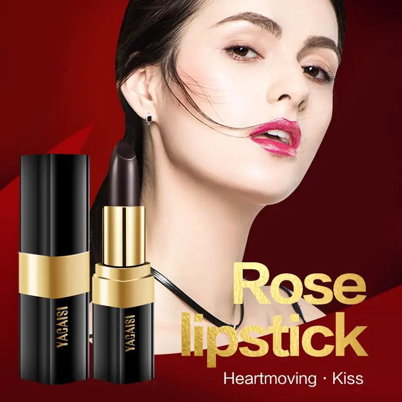Hot selling Black rose lipstick color-changing makeup long-lasting lipstick moisturizer vegan lipstick without fading wholesale