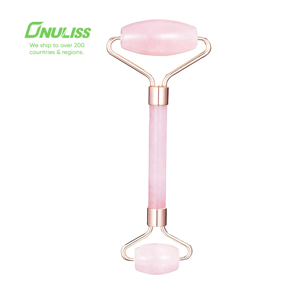 Custom Logo Face Roller Skin Massager For Face Facial Electric Rose Quartz Jade Roller and Gua Sha Tools Set Jade Roller