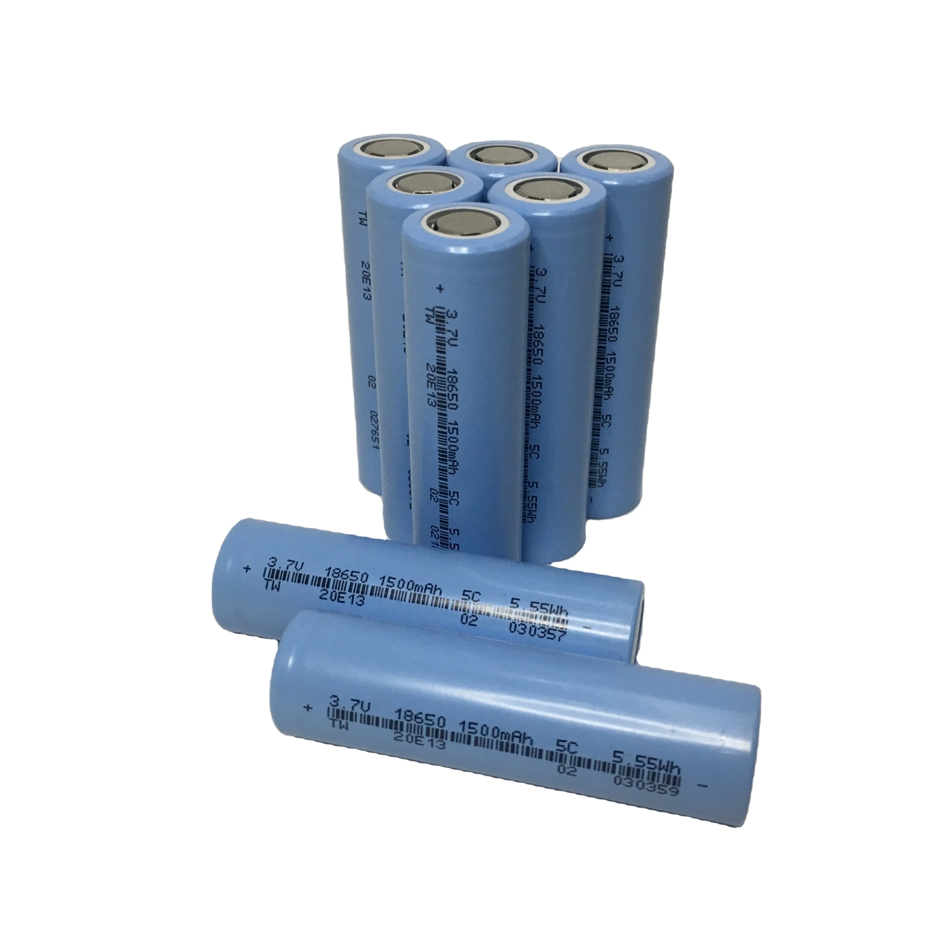 
5C 18650 battery high capacity 3.7v 1500mah li-ion lithium cells 