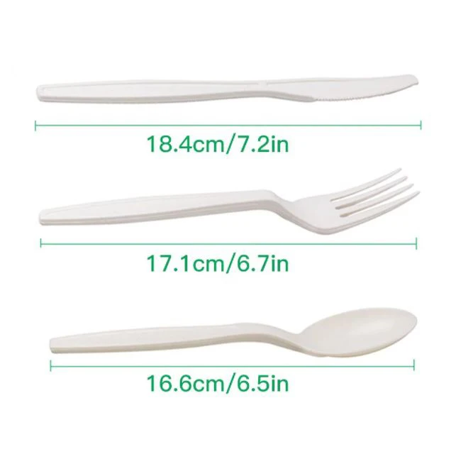 Manufacturer Hot Sale Disposable Plastic Cutlery Set Knife Spoon Fork For Dessert Kitchen Good Quality PLA Cutlery Tableware