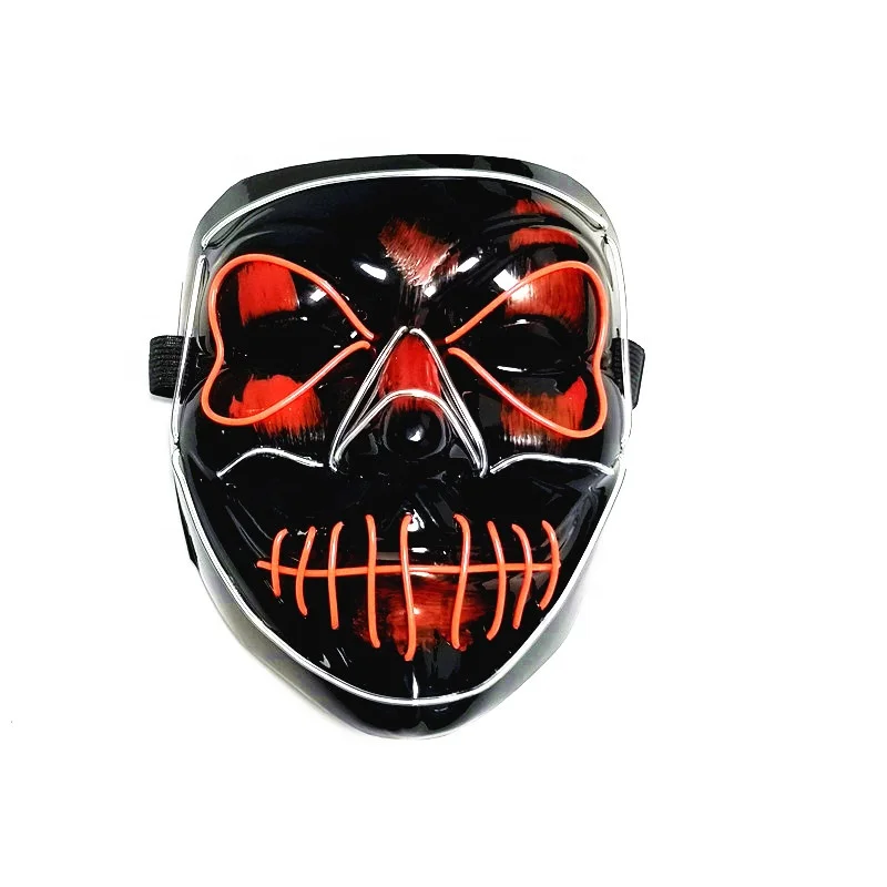 Party EL Mask Halloween Masquerade Mask LED mask EL Wire Glowing by DC-3V steady on Driver