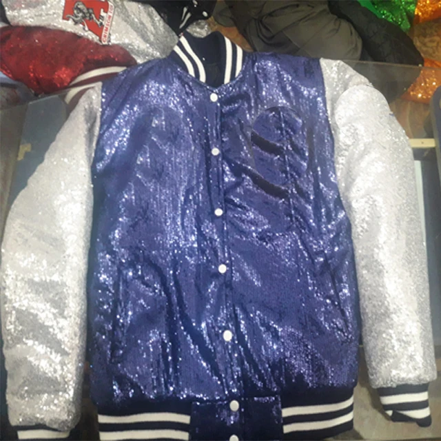 2021 Shiny Sequins Sparkle Bomber Jacket Newest Gold Glitter Striped Zipper Men Jackets And Coats Party Dance Show Clothes