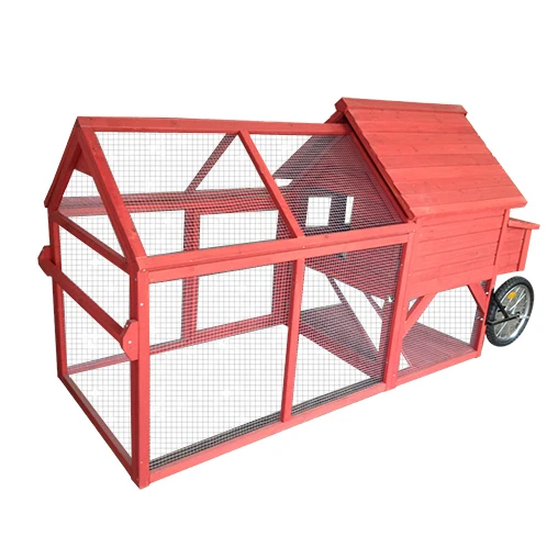 Manufacture commercial Ventilation Door mobile tractor  Removable Tray Cheap Wooden Backyard chicken house wholesale