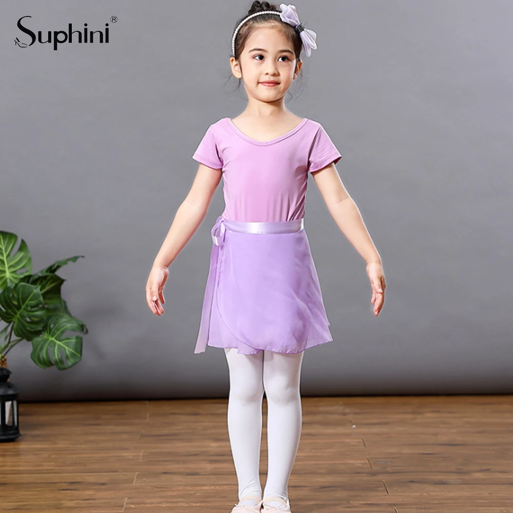 Детская танцевальная одежда Suphini, платье принцессы, детская пачка, розовая хлопковая юбка, тренировочная одежда для выступлений, танцевальная балетная Одежда для девочек