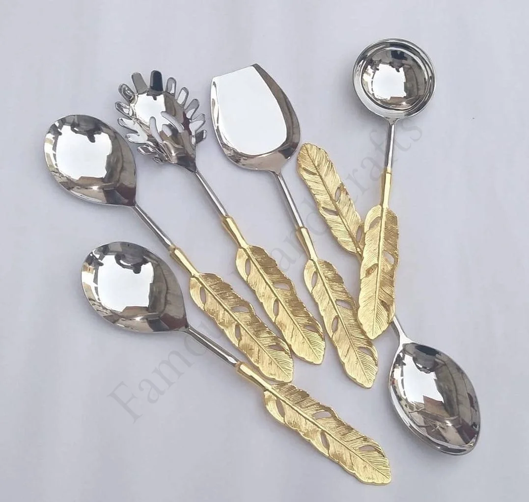 spoon set Hot selling Factory Price Restaurant flatware set spoons fork knife stainless steel gold cutlery 1 buyer