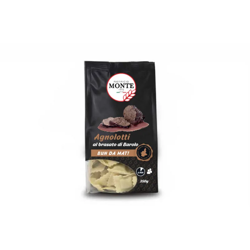 High quality Made in Italy Agnolotti with meat braised in Barolo wine GR.250 10pcs x box finest rank ready to ship
