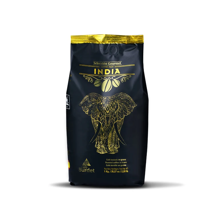 
Low Acidity Complex Spicy Aroma India Gourmet Whole Bean Coffee 