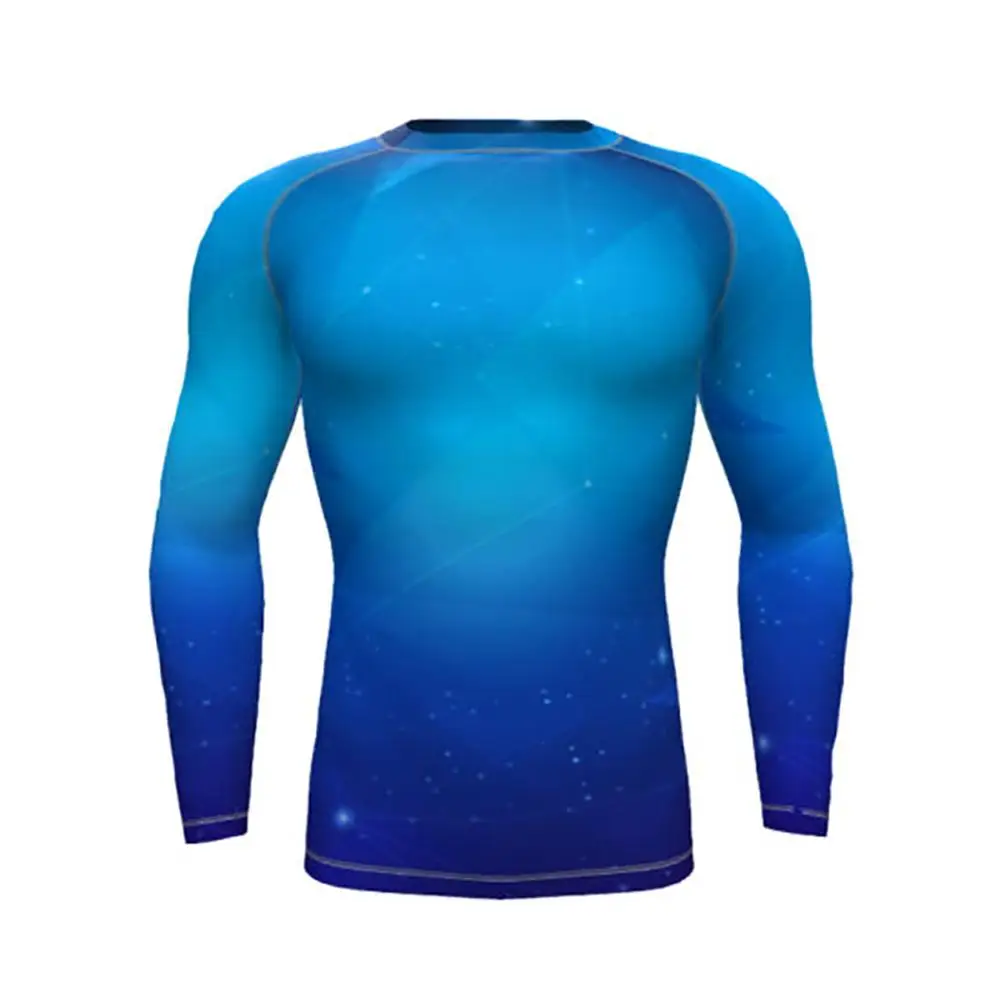 Latest New Design Adult Men Swimming Rash Guard Compression Shirt