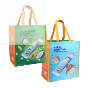 Vietnamese wholesale Reusable Grocery Tote Bag for Supermarket Custom Logo Eco Non Woven Recycled PET Bag