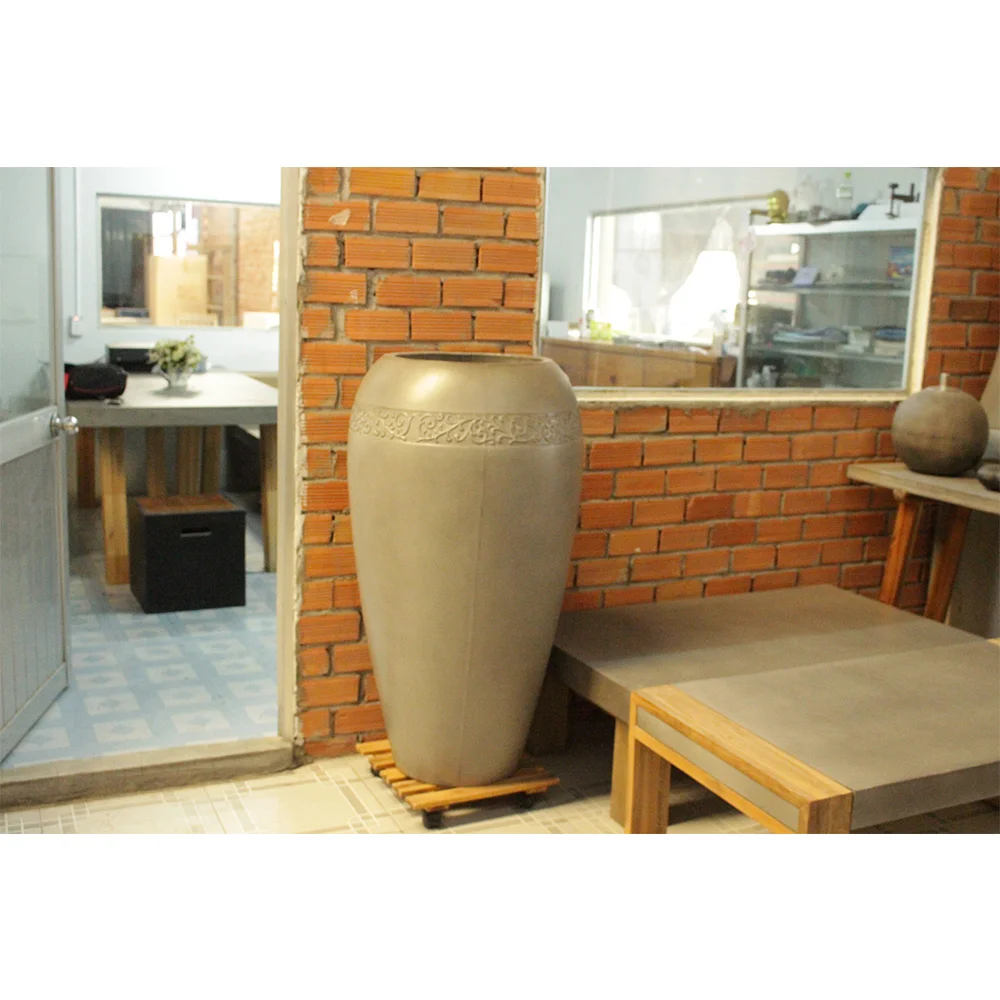 Ancient Atlantis GRC Colored Pottery Planters for Garden Decoration and Restaurant Use-Elegant Aristocratic Atlantic Planter