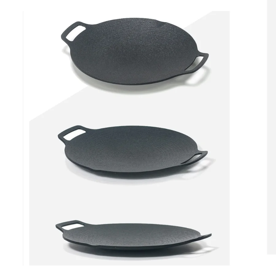 Camping Cooking Aluminum Non Stick Withford Xylan Inoble Coating Korean BBQ Griddle Pan 25CM 29CM 33CM Made in Korea
