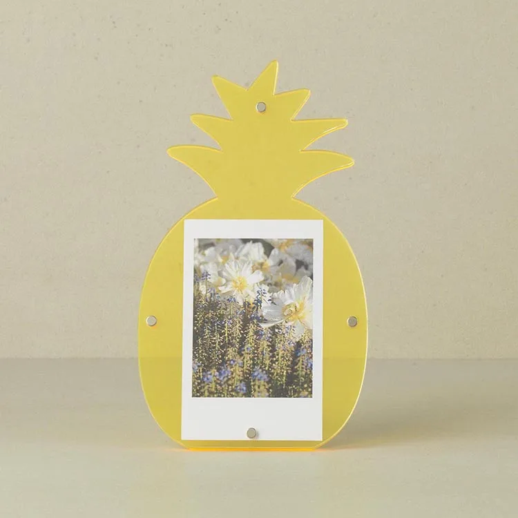 Современная Высококачественная цветная акриловая рамка Instax в форме ананаса с собственным дизайном