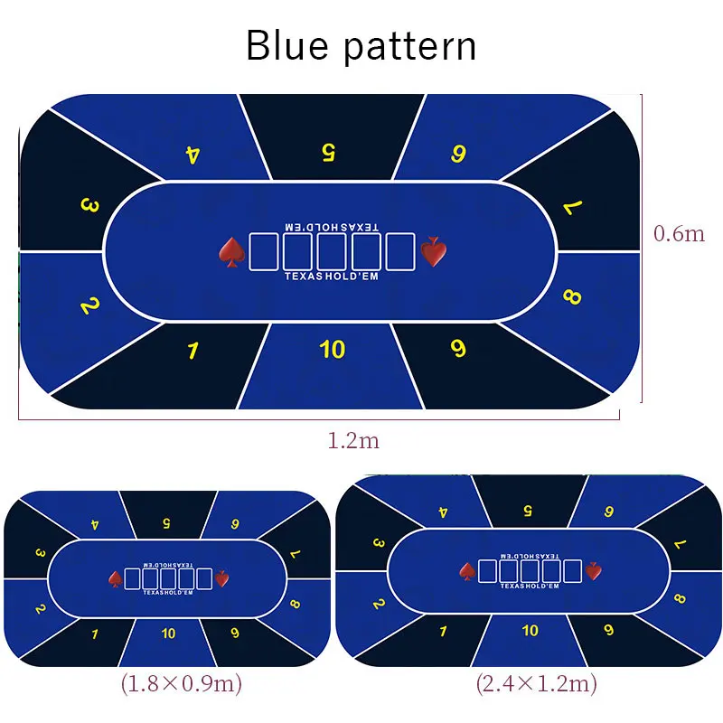 Wholesale Factory Supplies Foldable Texas Desk Casino Table Rubber Custom Poker Mat