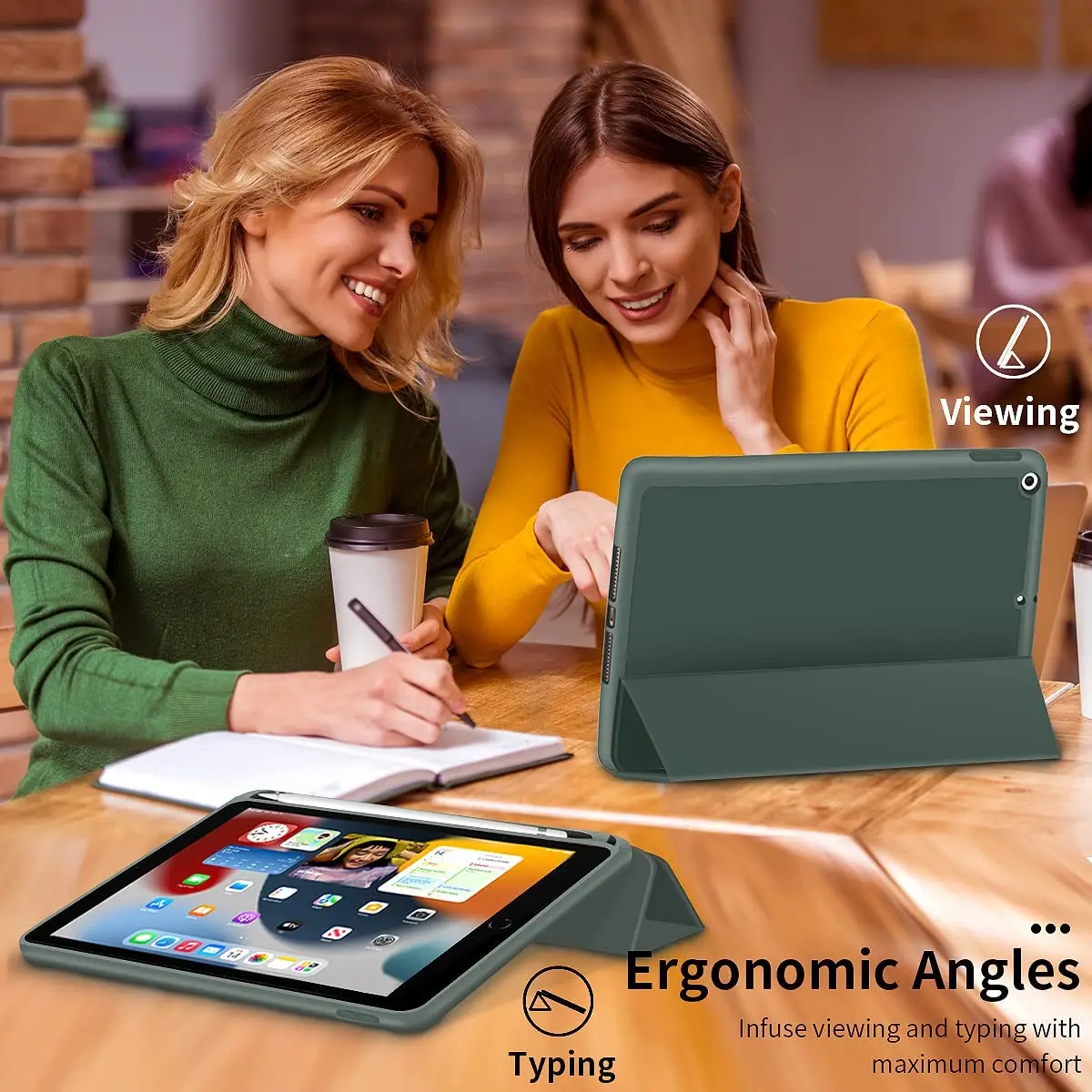 2021 Tablet cover For iPad 7th 8th 9th 10.2 Case with pencil slot Shockproof Soft Silicon Back Cover For pro 11 pro 12.9 case