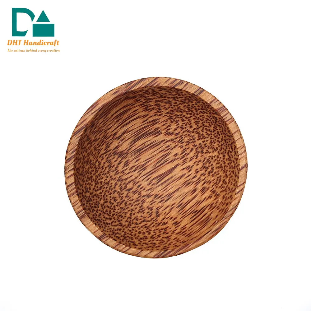 Recyclable Material Coco Shell Dinnerware Vintage Design Style Coconut Wood Bowl For Dining Made In Vietnam