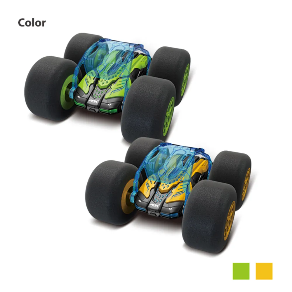 Children 2.4G Drift Stunt RC Car Sponge 360 Rotation Remote Control Double-Sided 4WD RC Stunt Car With Light