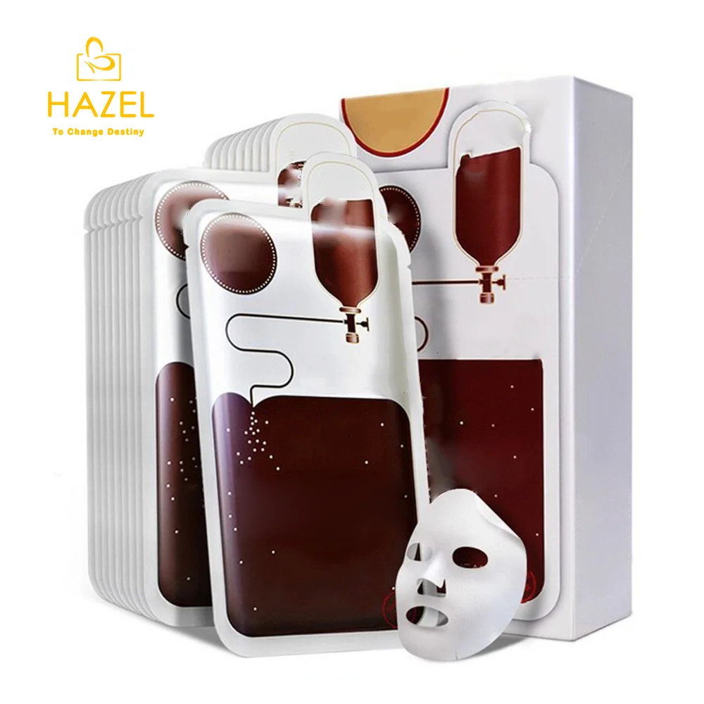 Package Of Anti-Aging Paper Mask Processing Services- Hydrating Dry Skin Anti-Aging Anti-Wrinkle Facial Mask