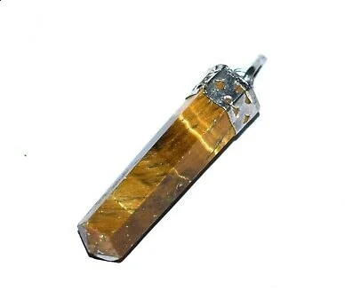 Tiger Eye  Pencil Pendant: Wholesale Gemstone Healing Pendant