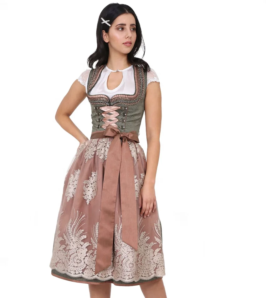 Hot Sale Dirndl For Women Made Custom Logo Trachten Wear Dirndl German Wear Oktoberfest Women Costumes