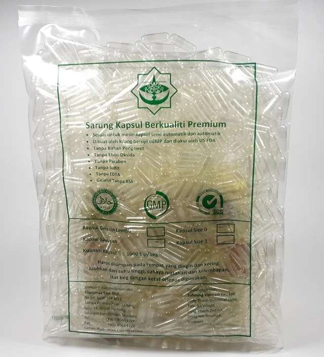 
Size 0 Clear Empty Veggie Capsules Healthy Product Lower Price High Quality 