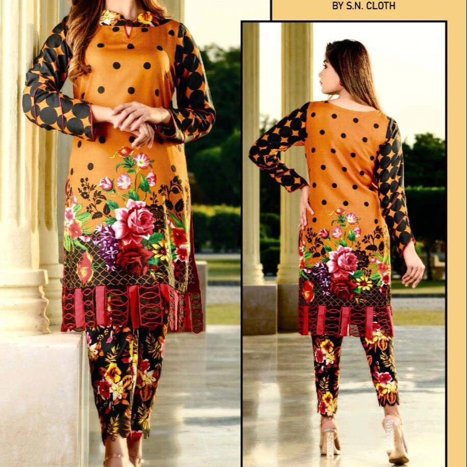 Высококачественная женская рубашка из 2 частей, брюки дупатта, официальный костюм без швов 1x16, Высококачественная упаковка