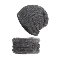 Warm Winter Custom Knitted Hat With Neck Warmers