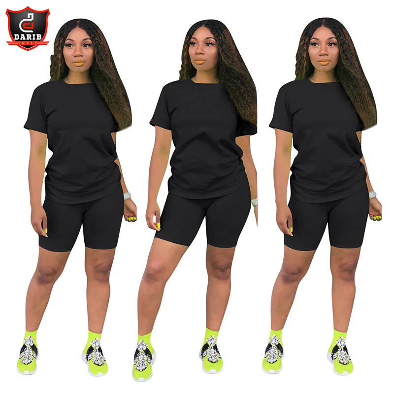 Костюм из футболки и шорт комплект двух предметов с коротким рукавом принтом в виде букв байкерские шорты для женщин мама я повседневные выше колена